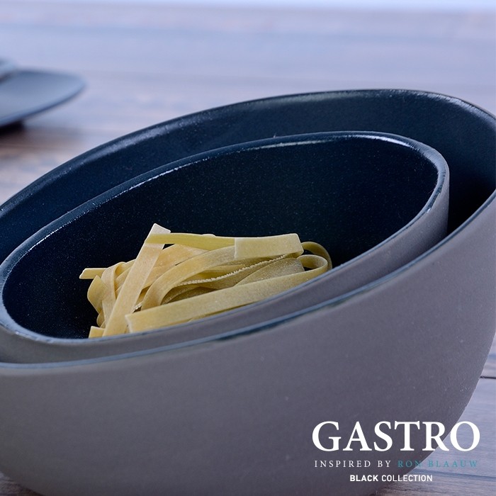 Serveerschaal toelopend diam. 16cm. Black - GASTRO by Ron Blaauw