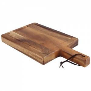 Steakplank met handvat afm. 25x17,5cm. acaciahout