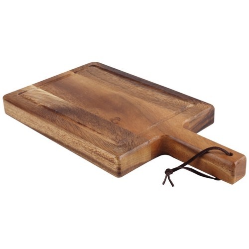 Steakplank met handvat afm. 30x20cm. acaciahout