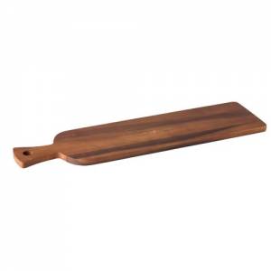 Broodplank Antipasti met handvat afm. 60x15cm. HG. 1,5cm. acaciahout