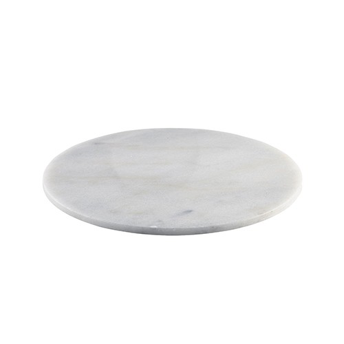 Serveerplateau diam. 33cm. wit marmer